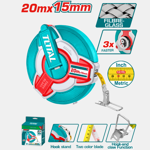Thước dây sợi  thủy tinh  (20m)  Total TMTF18206