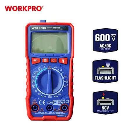 Đồng hồ vạn năng AC/DC 600V Workpro WP295005