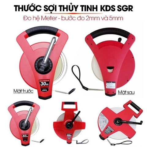 Thước kéo (cuộn) dài 120m sợi thủy tinh KDS SGR12-120