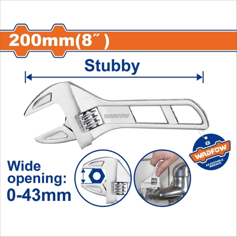 Mỏ lết 8inch 200mm Wadfow WAW7108