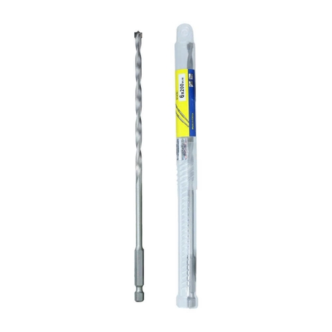 Mũi khoan gỗ chuôi lục giác 6mm Kingblue KBX1-06*200