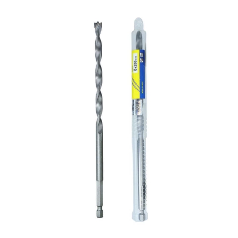 Mũi khoan gỗ chuôi lục giác 8mm Kingblue KBX1-08*200