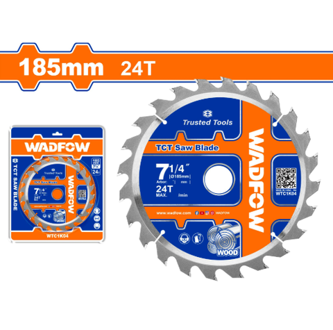 Lưỡi cưa gỗ 185mm 24T Wadfow WTC1K04