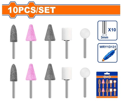 Bộ 10 Phụ kiện cho máy mài khuôn mẫu Wadfow WRR1001
