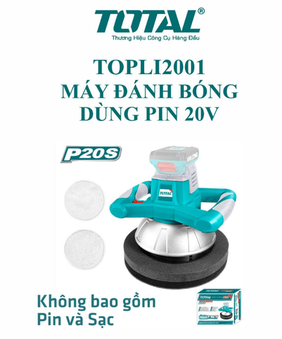 Máy Đánh Bóng dùng pin 20V Total TOPLI2001