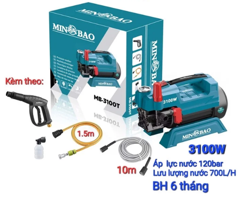 Máy xịt rửa xe áp lực cao có chỉnh áp MINBAO MB-3100T