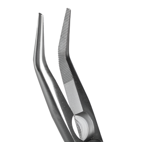 Kìm kẹp mạ chrome mũi cong 40°, dài 200mm cách điện 1000V Knipex 2626200