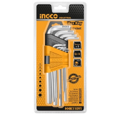 Bộ lục giác thẳng 9 cây Ingco HHK11091