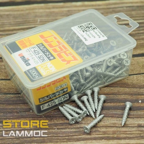 Dòng F - Vít không tắc kê Unika đầu bằng đường kính 4mm