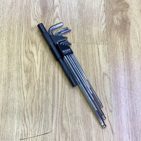 Bộ lục giác đầu bi 9 chi tiết có cán nối cao cấp Buddy BA0096