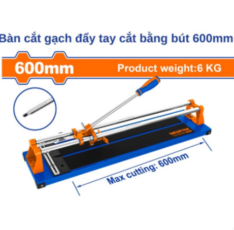 Bàn Cắt Gạch Đẩy Tay Cắt Bằng Bút 600mm WADFOW WTR1561D