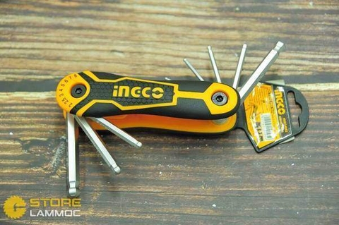 Bộ 8 chìa lục giác đầu tròn Ingco HHK14082
