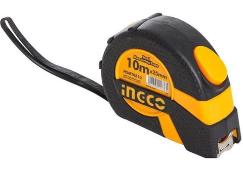 Thước cuộn thép nền vàng 10mx25mm INGCO HSMT0810