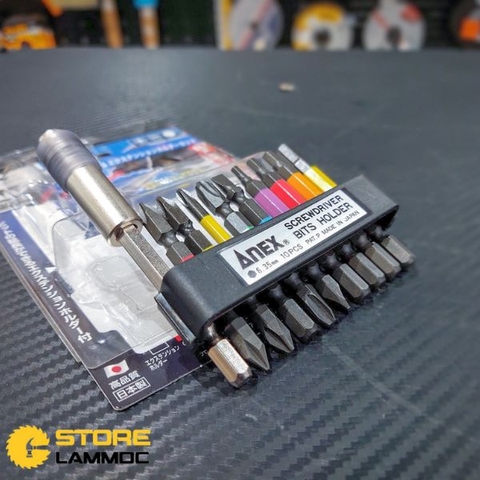 Bộ mũi bắn vít 10 mũi đa dụng nhiều màu Anex ACMH9-E