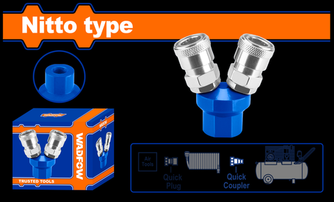 Đầu hơi tự động chia 2 ngã Wadfow WQP0523 (Loại Nitto)
