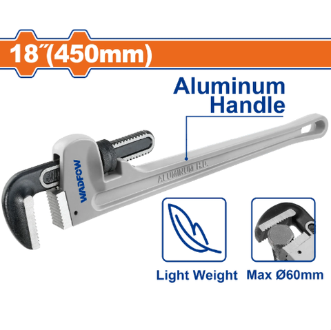 Mỏ lết mở ống tay cầm nhôm 450mm WADFOW WPW9118