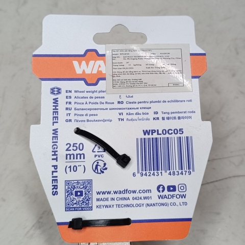 Kìm cân bằng bánh xe 250mm 10inch Wadfow WPL0C05