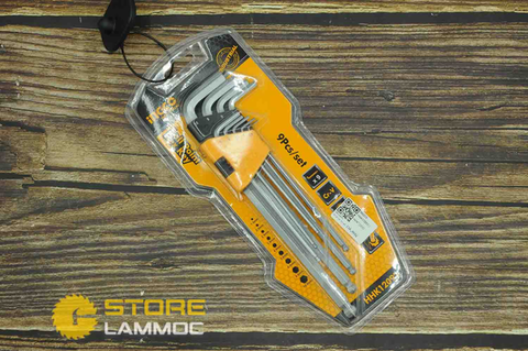 Bộ lục giác dầu bi 9 chi tiết Ingco HHK12092