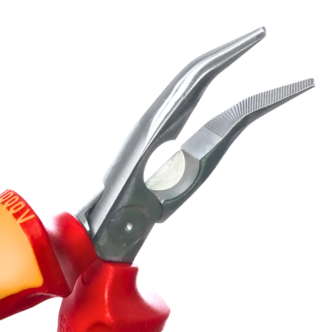 Kìm kẹp mạ chrome mũi cong 40°, dài 160mm cách điện 1000V Knipex  2526160