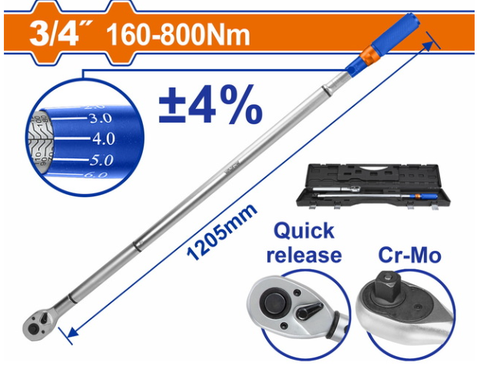 Cờ Lê Lực 3/4 Inch 160-800Nm WADFOW WWQ8D32