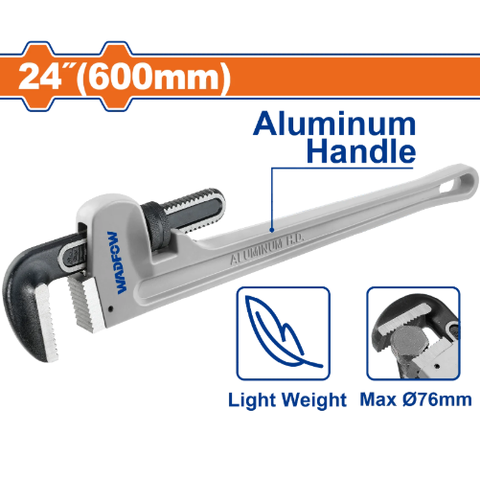 Mỏ lết mở ống tay cầm nhôm 600mm WADFOW WPW9124