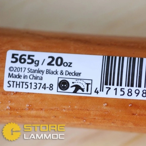 Búa nhổ đinh cán gỗ 565g Stanley STHT51374-8