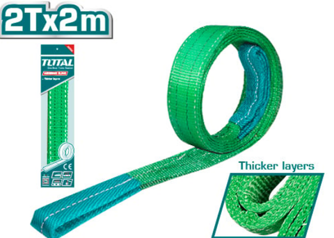 Dây cáp vải  cẩu hàng xanh  lá 2Tx2m Total THTWS0202