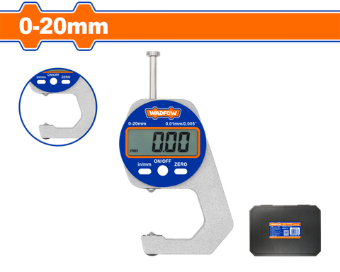 Dụng cụ đo độ dày điện tử đầu nhọn 0-20mm Wadfow WDTG1P02