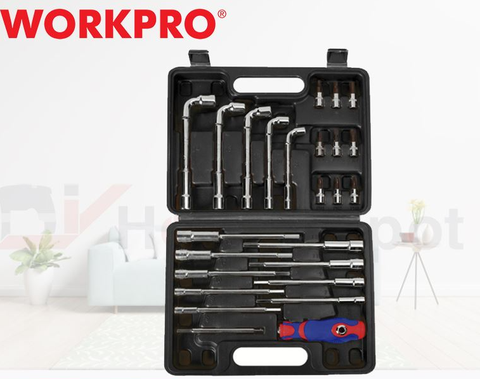 Bộ đồ nghề sửa xe 26 chi tiết Workpro WP204003
