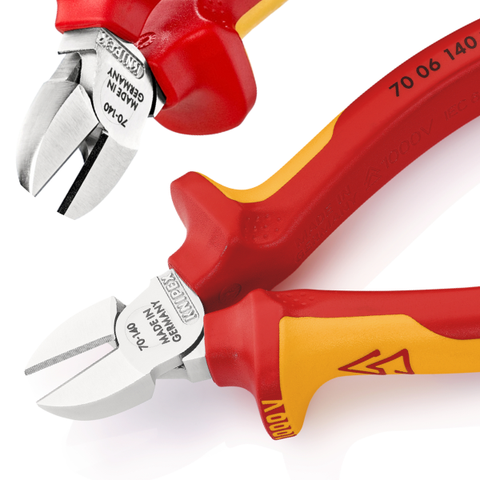 Kìm cắt mũi thon 140mm, cách điện 1000V Knipex 7006140