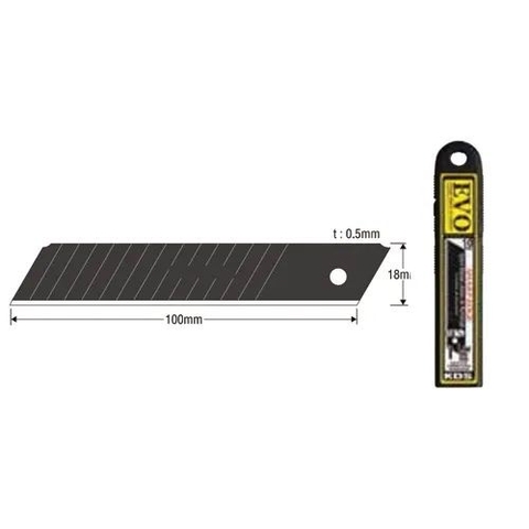 Lưỡi dao rọc giấy 25mm cho dao L-22 (hộp 10 cái) Kds LB-10BWEVO