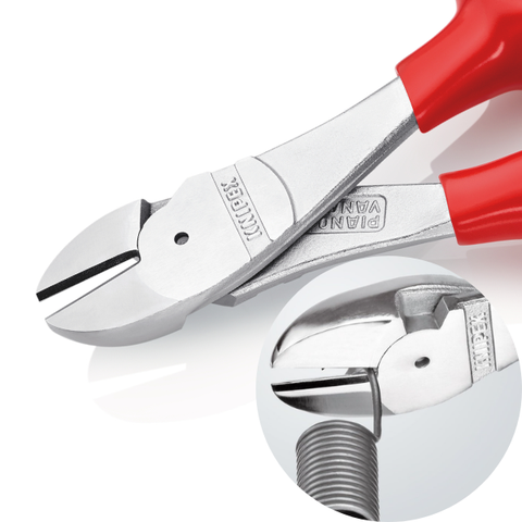 Kìm cắt cộng lực dài 200mm, cách điện cán đúc Knipex 7407200