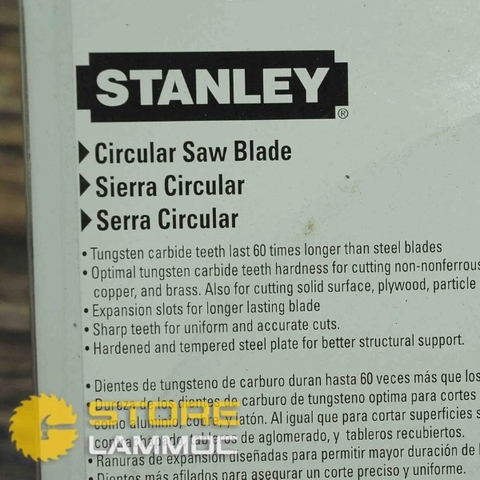 Lưỡi cưa gỗ Stanley 20-536 254mm, 60 răng, cốt 25.4mm