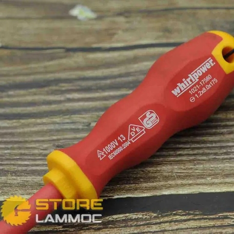 Tua vít dẹp cách điện 1000V 2.5mm-8.0mm Whirlpower