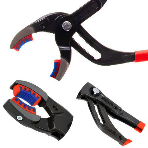 Kìm mở ống siphon Ø10 - 75mm, kèm ngàm nhựa Knipex 8111250