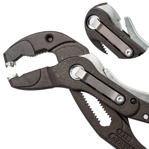 Kìm mở cổ dê, kẹp ống lò xo có khóa Knipex 8551250AF