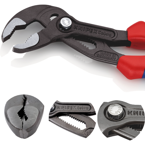 Kìm mỏ quạ Ø42mm, 180mm cán xanh đỏ Knipex 8702180