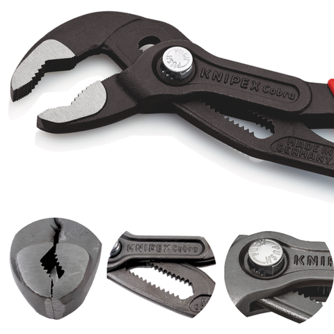 Kìm mỏ quạ Ø50mm, 250mm cán xanh đỏ có móc treo Knipex 8702250T