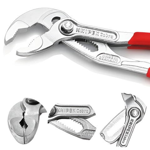 Kìm mỏ quạ mạ chrome Ø42mm, 180mm Knipex 8703180