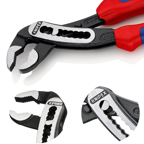 Kìm mỏ quạ Ø42mm, 180mm cán xanh đỏ Knipex 8802180