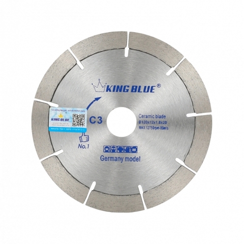 Lưỡi cắt đá marble bóng kính 130mm KingBlue C3-130R 130x12x1.8x20
