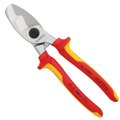 Kìm cắt cáp điện Ø20mm, cách điện 1000V Knipex 9516200