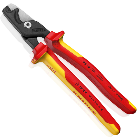 Kìm cắt cáp điện lực cao Ø23mm, cách điện 1000V Knipex 9518225