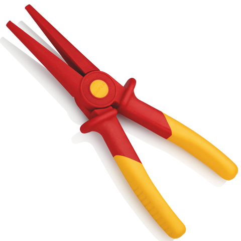 Kìm nhựa mũi nhọn cách điện 1000V, chống đoản mạch Knipex 986202