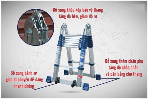 Thang nhôm rút đôi NIKAWA NK-38AI-PRI