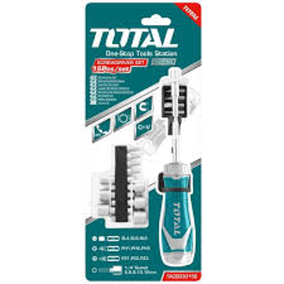 Bộ tua vít 15 đầu Total TACSD30156