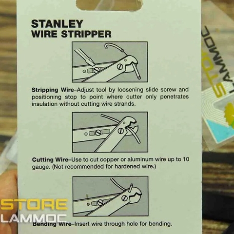 Kìm tuốt dây điện nhỏ 130mm Stanley 84-214-22