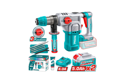 Máy khoan bê tông 3 chế độ Total TRHLI202862 (2 Pin 5.0Ah, 1 Sạc)