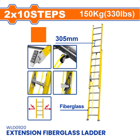 Thang Xếp Sợi Thủy Tinh Kéo Dài 2x10 Bậc WADFOW WLD0920