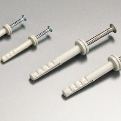 Tắc kê nhựa kèm vít mạ Chrome chuyên tường bê tông Dòng NP